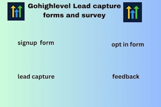 create gohighlevel form page for lead capture and survey
