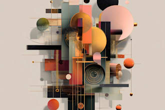 create abstract geometric digital art