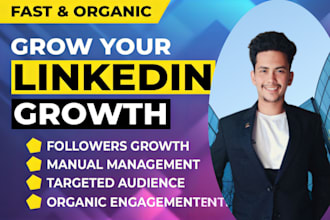 manage linkedin organic growth with real followers and engagement