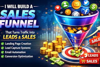 build a sales funnel that turns traffic into leads and sales
