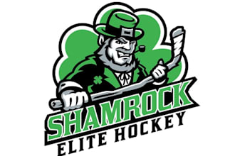 design powerful classic hockey team logo