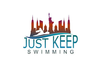 design luxurious ocean swim team logo