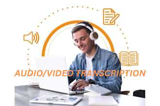 do high quality audio,video transcription in english