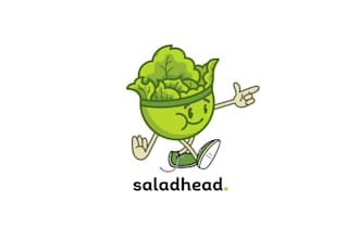 design high definition organic fresh salad bar logo