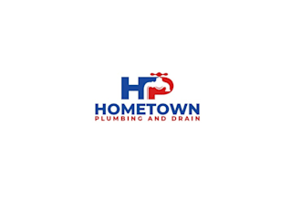 design hometown plumbing drain logo