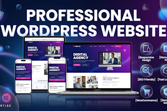 a responsive wordpress website with elementor pro