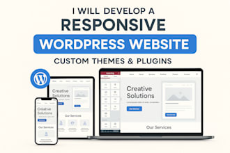 develop a responsive wordpress website
