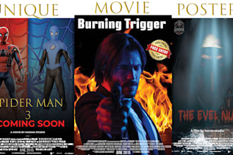 design a professional movie poster, film poster for you