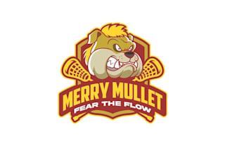 design merry mullets lacrosse club logo
