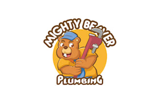 design mighty beaver plumbing logo
