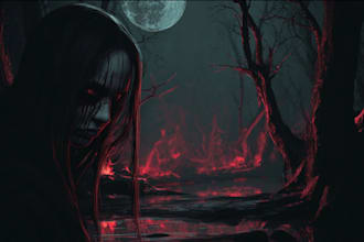 paint your game cover, steam capsule horror themed