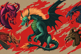create dragon conceptual illustration design for you