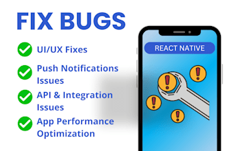 fix bugs and errors of react native or expo app
