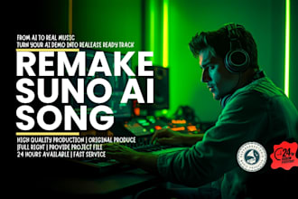 remake or recreate ai song to high quality instrumental beat