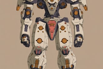 draw amazing character mecha robot illustration