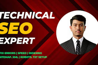 fix technical SEO issues, crawl errors and improve core web vitals score