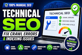 fix technical SEO issues, crawl errors and indexing problems