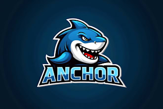 design different blue shark logo with unlimited revision