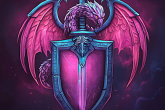 hand paint fantasy logo