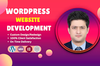 build wordpress website and full website development with responsive design
