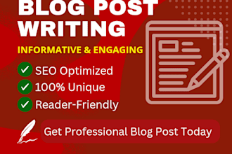 provide expert SEO content writting for your blog post