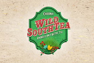 make amazing turn shrimp logo into wild south tea