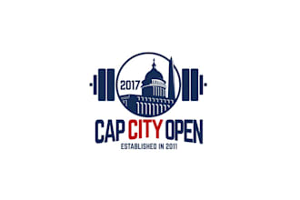 design super annual weightlifting competition logo