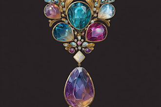 professionally create a  jewelry model of rings, earrings,