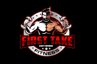 create creative and good looking fitness logo design