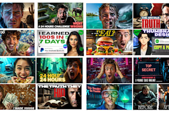 design professional clickable youtube thumbnails