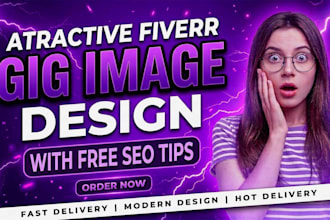 design attractive fiverr gig image thumbnail, gig covers and gig picture
