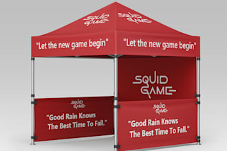 design a promotional tent canopy feather flag tent design