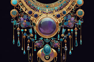 do a jewelry design, illustration or a sketch of jewelry