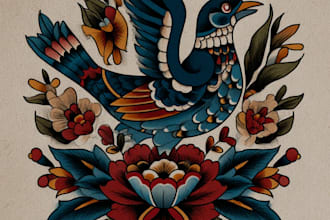 do traditional old school tattoo design