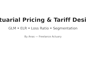 build actuarial pricing models for insurance products