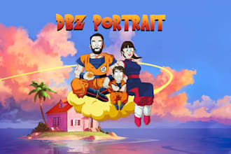 create a portrait of you in dragon ball style