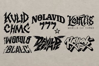 design trendy freestyle logo for clothing streetwear, music, and brands