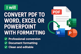 convert PDF to word, excel or powerpoint with formatting