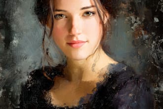 create oil painting, digital oil painting