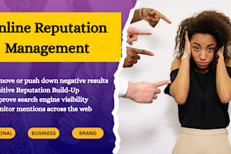 provide online reputation management services to suppress negative links