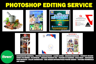 be your personal photoshop expert and graphic designer