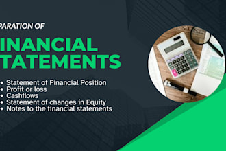 prepare financial statements, profit or loss, cashflows