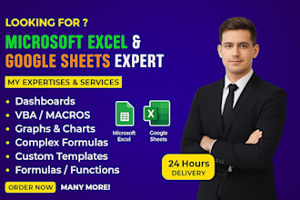 do custom excel sheets, google sheets, macros and vba