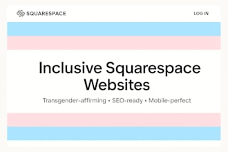 design an inclusive squarespace transgender website that converts