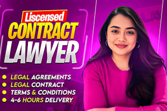write legal contract, agreements, documents, privacy policy, complaints, motions