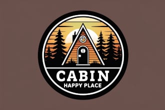 design wonderful cabin logo