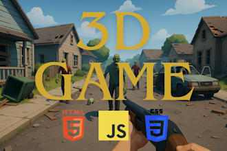 create 3d javascript, html game for website