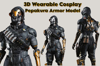 3d wearable cosplay creation 3d cosplay armor pepakura prop mask for 3d printing