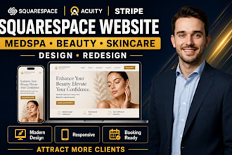 design redesign squarespace med spa website skincare beauty cosmetic website