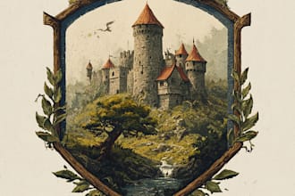 design unique medieval, fantasy, rpg, mmorpg game logo